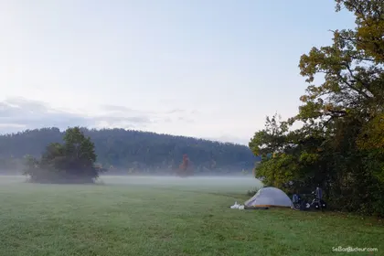 Bivouac dans la vallée de Planina